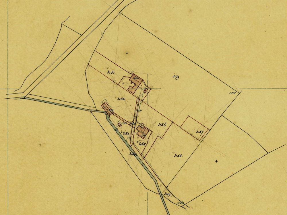 Elshoekweg 18-20, Dale - Fragment kadastrale kaart, 1881