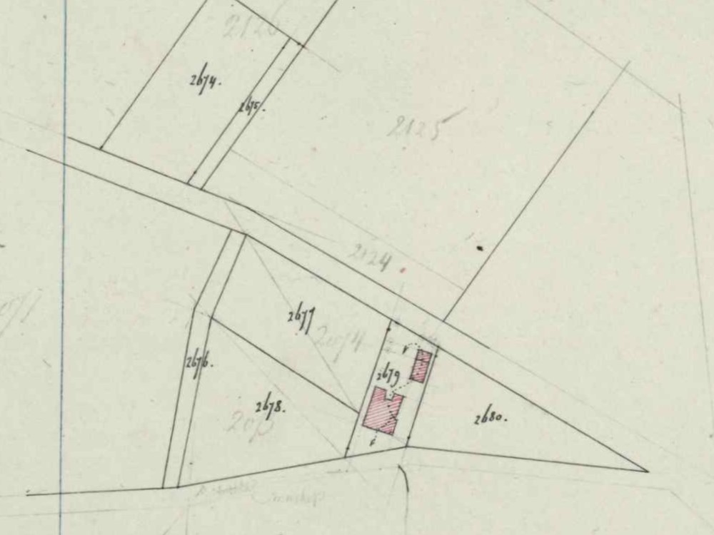 Engelandsdijk 3, Dale (Timpert) - Fragment kadastrale kaart, 1870