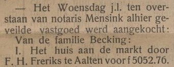 Frerikshuus - Aaltensche Courant, 25-03-1916