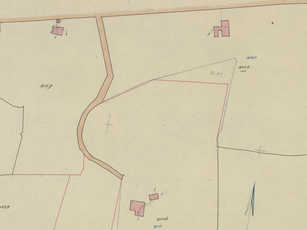 Gendringseweg, Lintelo - Fragment kadastrale kaart, 1934