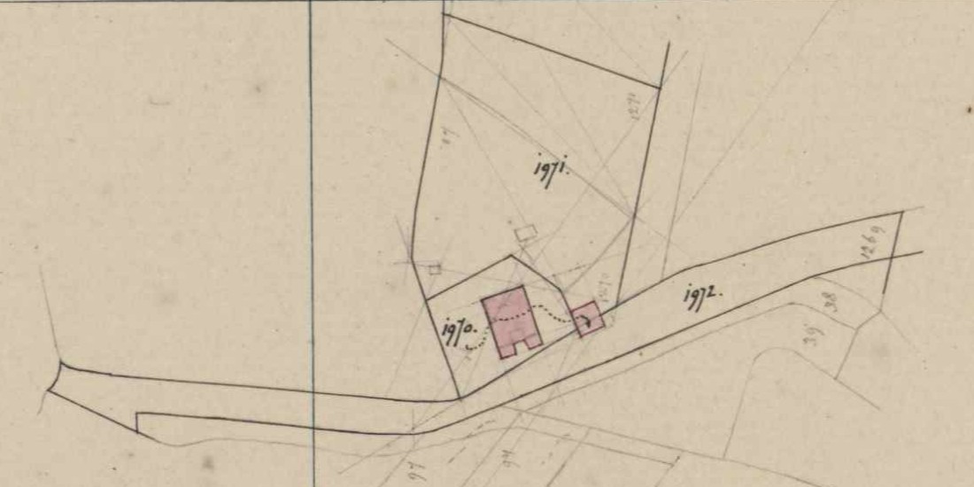 Groot Deunkweg 4, Barlo (Oonk) - Fragment kadastrale kaart (1874)