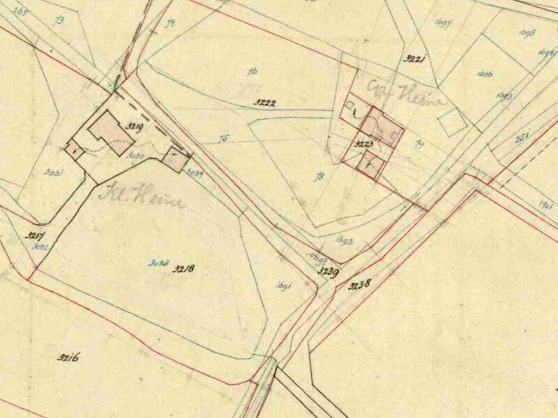 Groot & Klein Heinen, Lintelo - Fragment kadastrale kaart, 1883