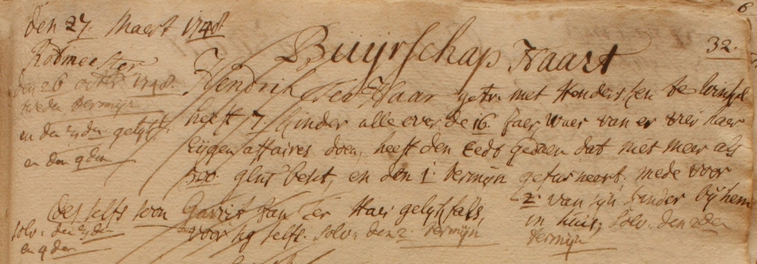 Haart 1, Haare, Liberale Gifte 1748