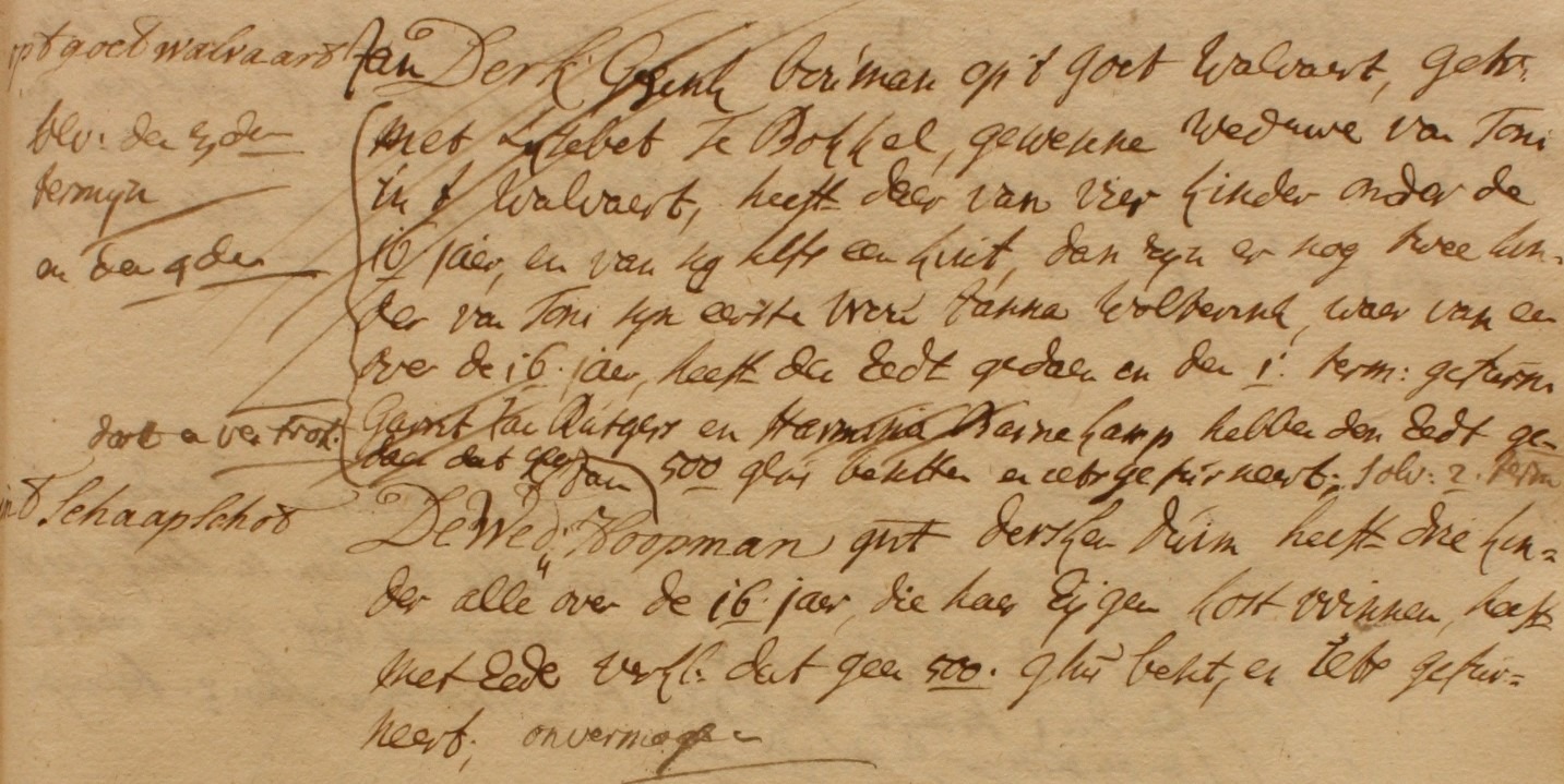 Haart 3, Hoeve Walvoort, Liberale Gifte 1748