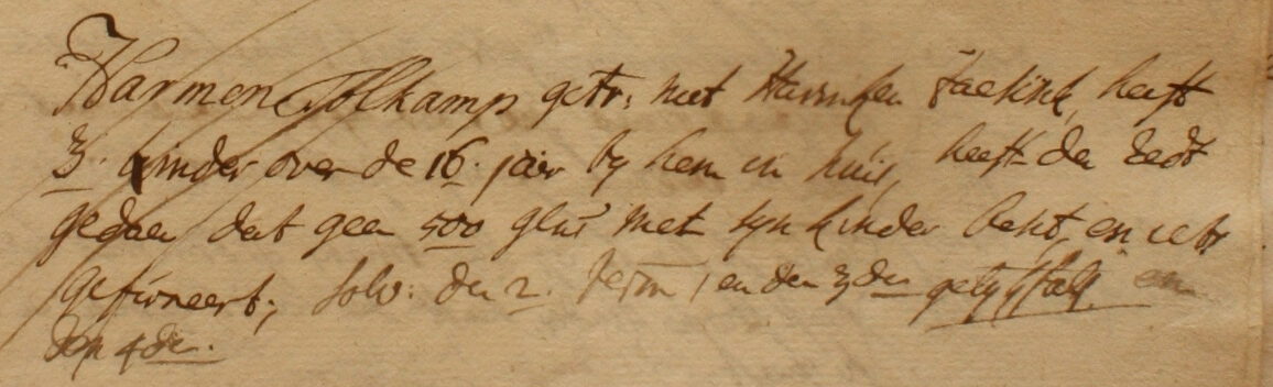 Tolkamp, Haart, Liberale Gifte 1748