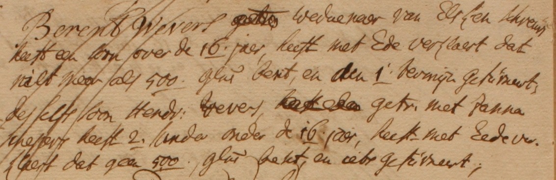 Haart 8, Wevers, Liberale Gifte 1748