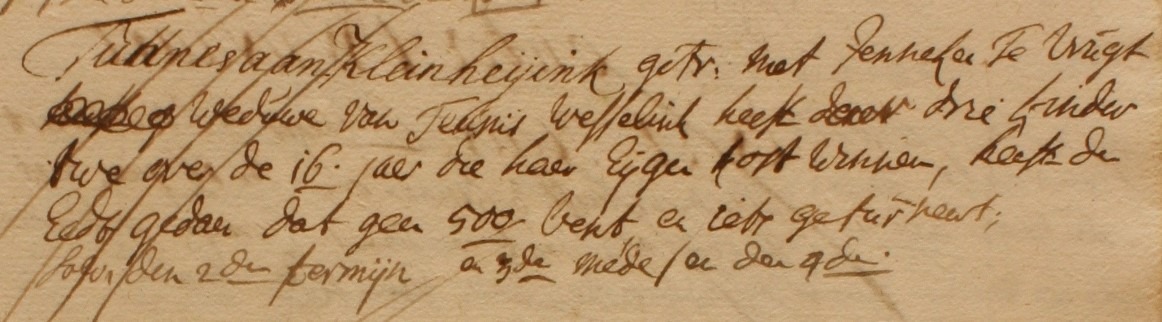 Haart 09a, Klein Heijink, Liberale Gifte 1748