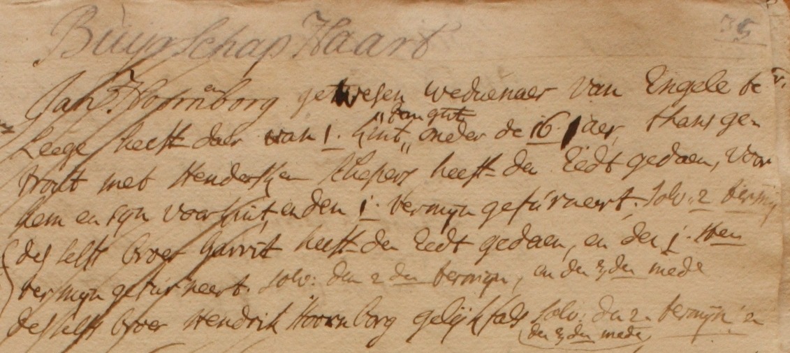 Haart 16, Hoornenborg, Liberale Gifte 1748