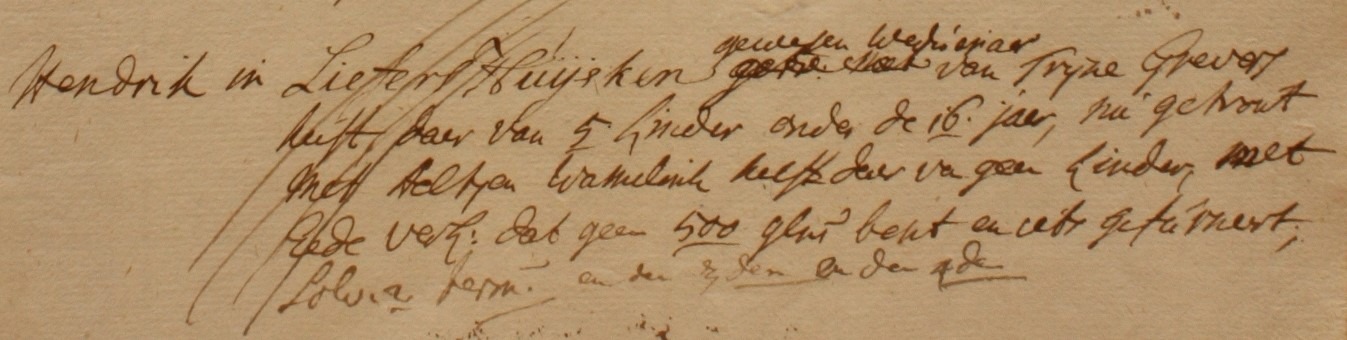 Haart 17, Lievers Huisken, Liberale Gifte 1748