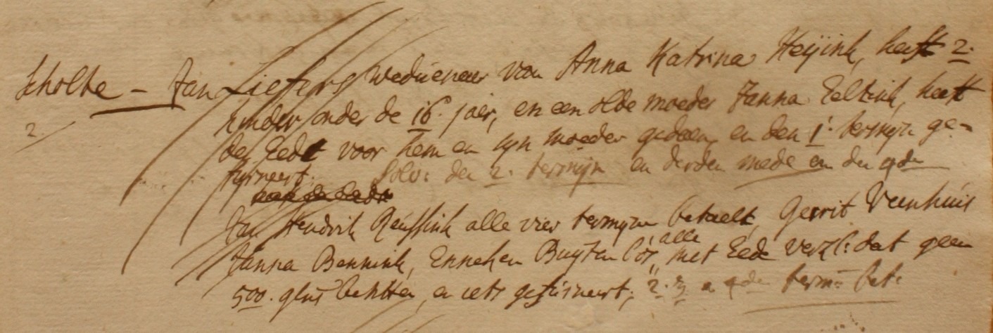 Haart 18, Lievers, Liberale Gifte 1748