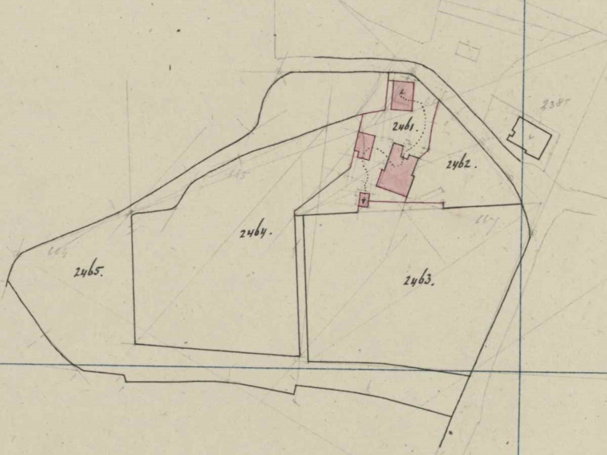 Halteweg 15a, Lintelo (Kemper-Hulskamp) - Fragment kadastrale kaart, 1873