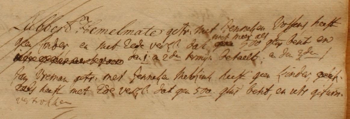 Hemelmate, Lintelo - Liberale Gifte 1748