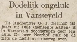 Het Vrĳe Volk, 30-11-1961 - G.J. Neerhof verongelukt