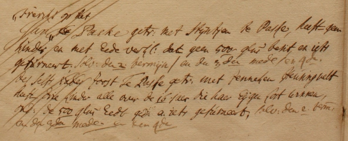 IJzerlo 2, 't Paske, Liberale Gifte 1748