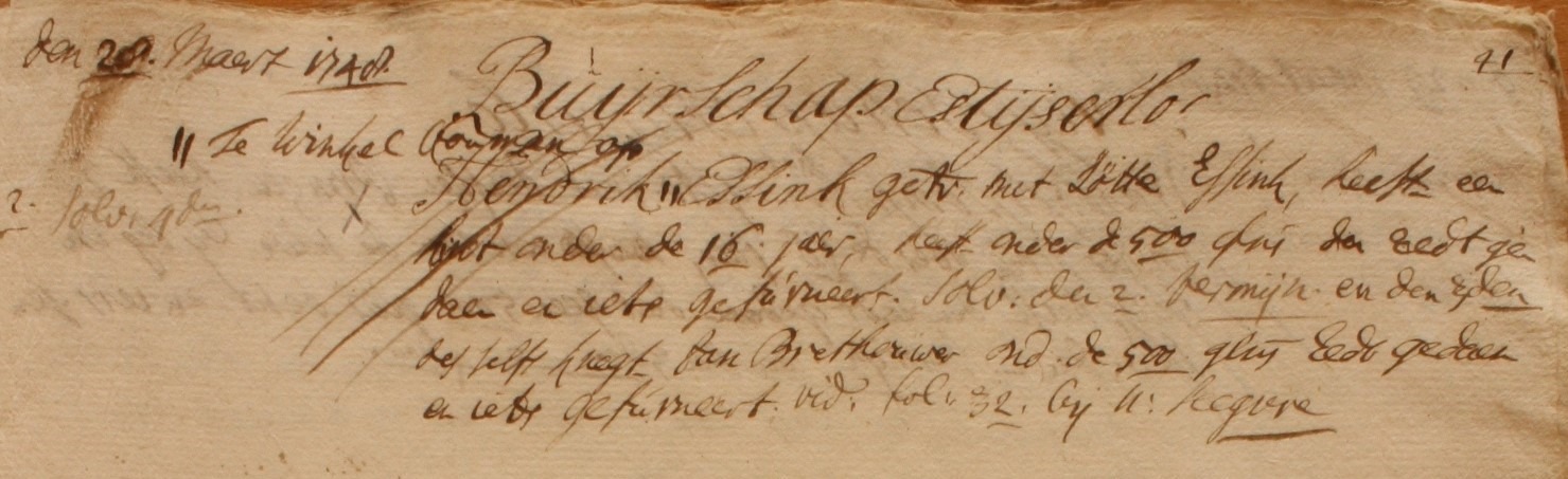 IJzerlo 5, Oud Essink, Liberale Gifte 1748