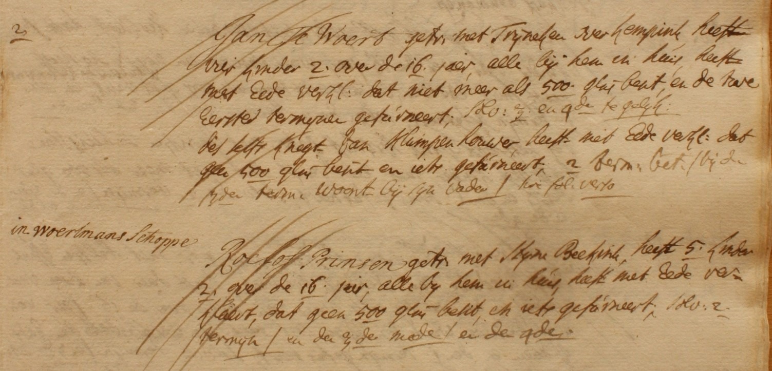 IJzerlo 31, De Woerd, Liberale Gifte 1748