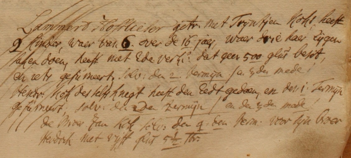 IJzerlo 32, Hoftijzer, Liberale Gifte 1748