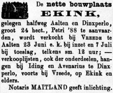 Ekink, IJzerlo - Graafschapbode, 18-06-1887