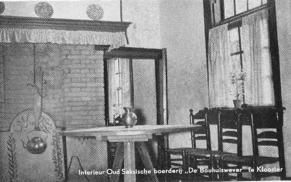 ‘Interior of the old Saxon farmhouse “De Bouwhuiswever” in Klooster’