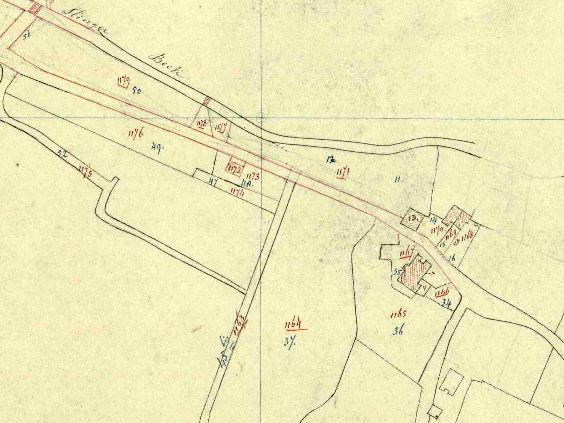 Fragment kadastrale kaart, 1860