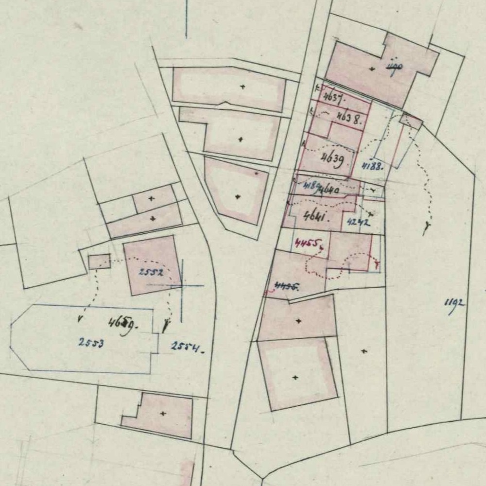 Kerkstraat, Aalten - Fragment kadastrale kaart, 1895