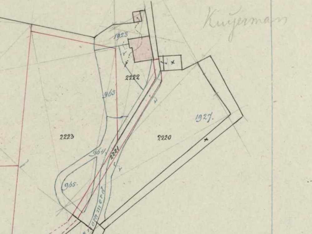 Kuijerman, IJzerlo - Fragment kadastrale kaart, 1883