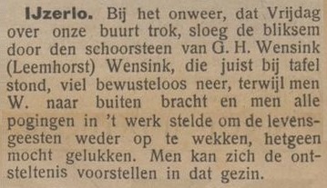 Leemhorst, IJzerlo (Wensink) - De Graafschapper, 27-07-1915