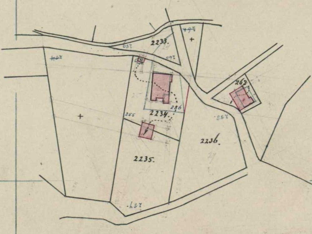 Ligterinkweg 1, Barlo (Wolterink) - Fragment kadastrale kaart, 1881