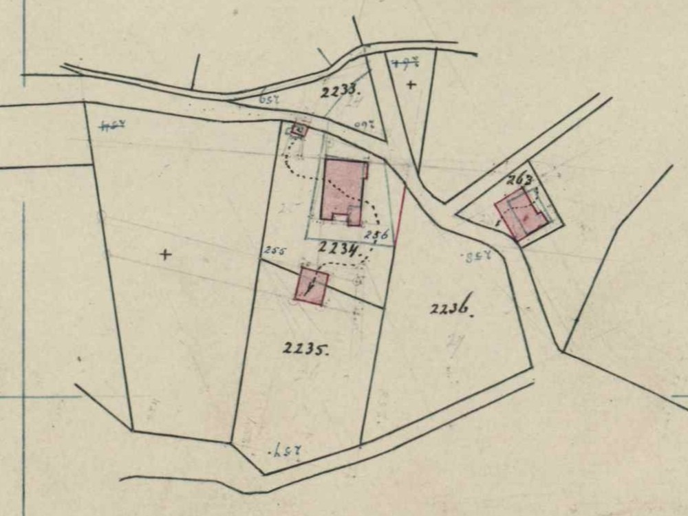 Ligterinkweg, Barlo - Fragment kadastrale kaart, 1881
