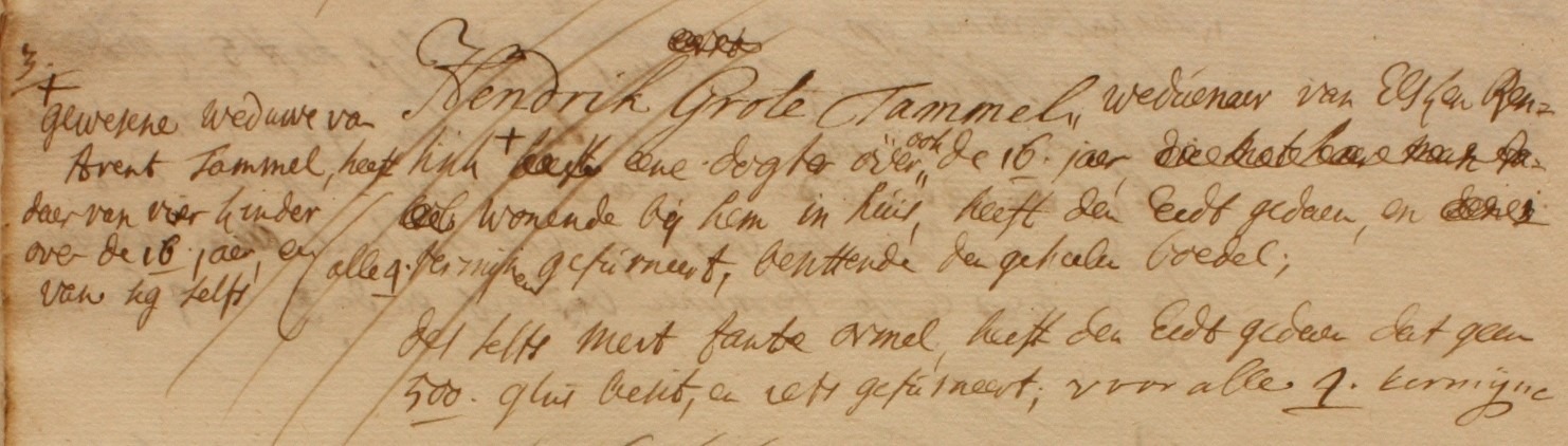 Lintelo 7, Groot Tammel, Liberale Gifte 1748