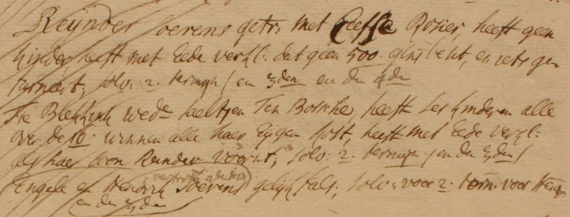 Soerens, Lintelo - Liberale Gifte 1748