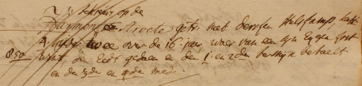 Stroete, Lintelo, Liberale Gifte 1748