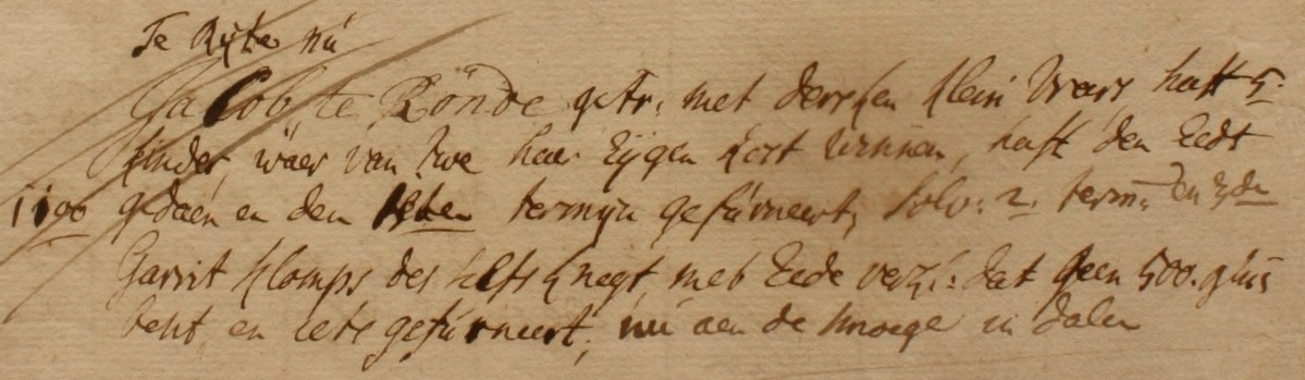 Ronde, Lintelo, Liberale Gifte 1748