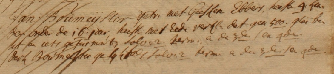 Lintelo 102, Bouwmeester, Liberale Gifte 1748