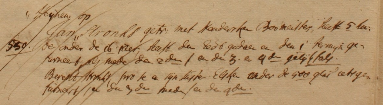 Stronks, Lintelo, Liberale Gifte 1748