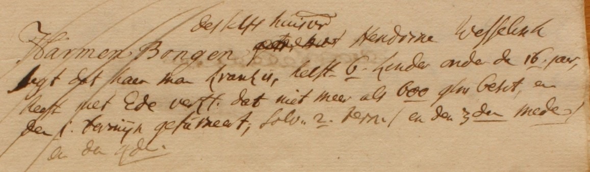 Lintelo 130, Bongen, Liberale Gifte 1748