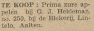 Lintelo 250, Blekerij - De Graafschapper, 17-10-1947