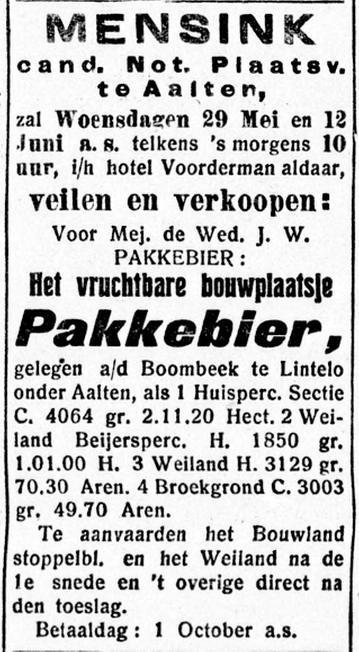 Lintelo Pakkebier Boombeek