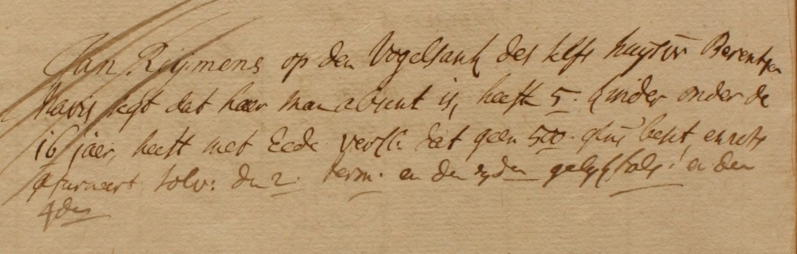 Vogelenzang, Lintelo, Liberale Gifte 1748