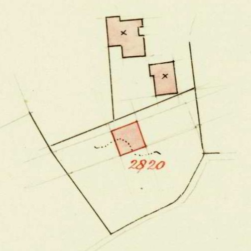 Markerinkdijk 28, Barlo - Fragment kadastrale kaart, 1914