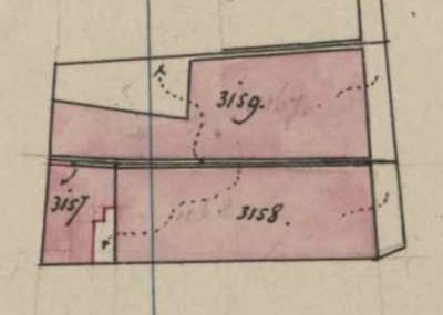 Markt 1-5, Aalten - Fragment kadastrale kaart, 1873