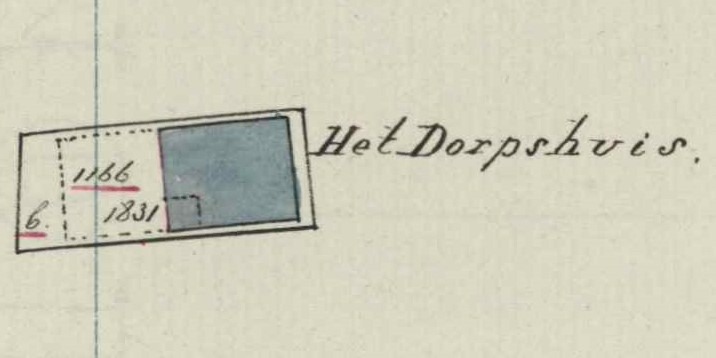 Markt 7, Aalten - Fragment kadastrale kaart, 1849