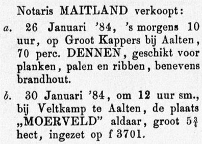 Moerveld, Lintelo - Graafschapbode, 19-01-1884