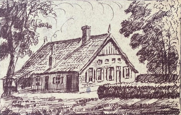 Moerveldweg 2, Lintelo (Olde Moorveld) - getekend door Paul Hagemann