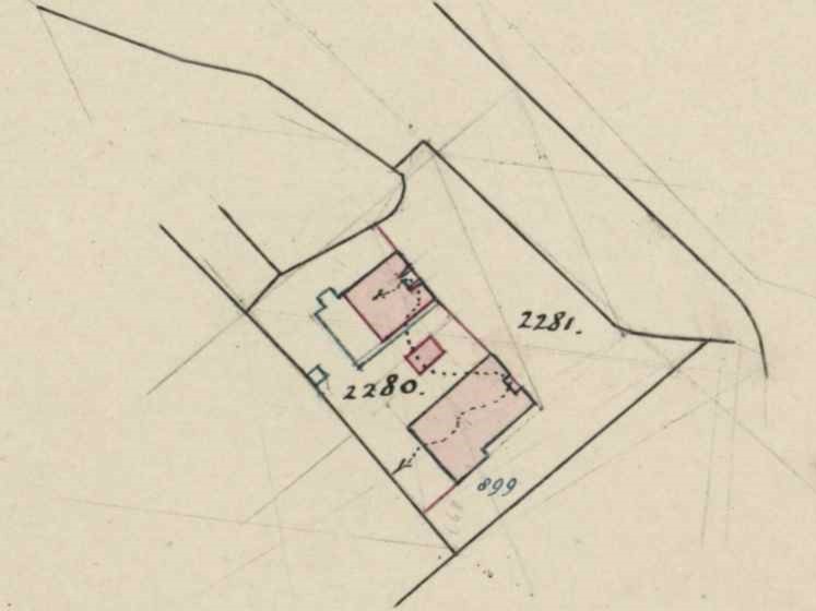 Neethweg 6, Barlo (De Neeth) - Fragment kadastrale kaart, 1881