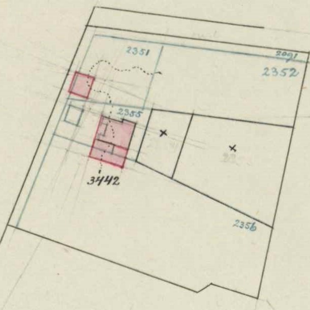 Nieuw Heinen, Lintelo - Fragment kadastrale kaart, 1913