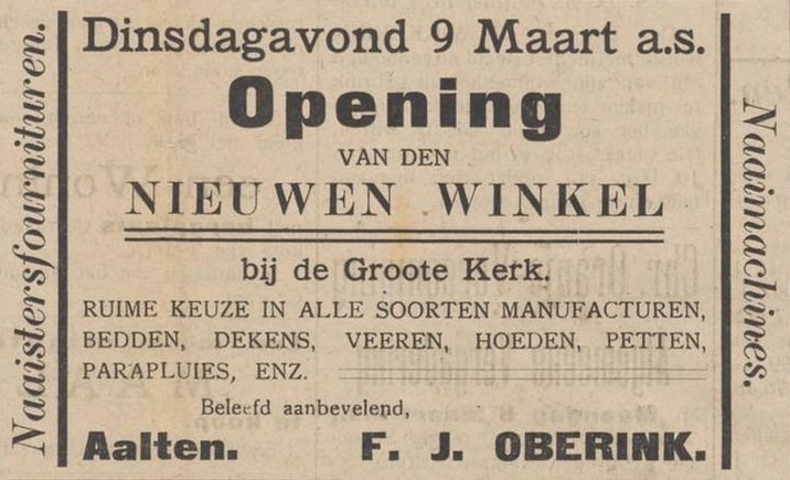 Oberink - Aaltensche Courant, 06-03-1909