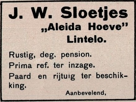 Pension J.W. Sloetjes 'Aleida Hoeve', Lintelo (1937)