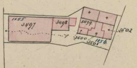 Peperstraat 3, Aalten - Fragment kadastrale kaart, 1879