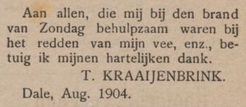 Schülenkampweg 19, Dale (Kraaijenbrink) - Aaltensche Courant, 03-09-1904